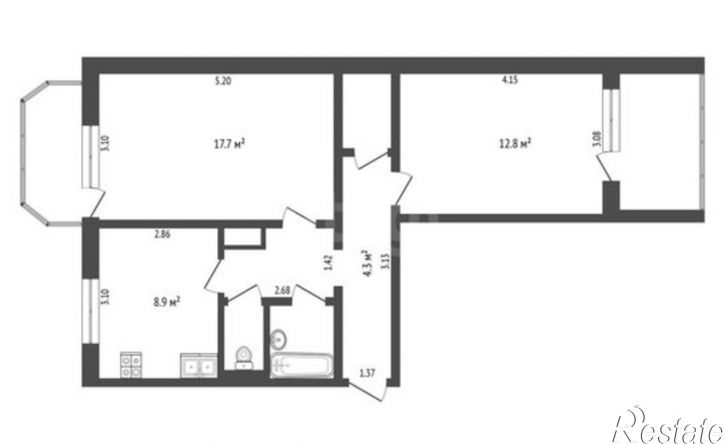 2-комн квартира ул Домостроителей, 22,  д. 22