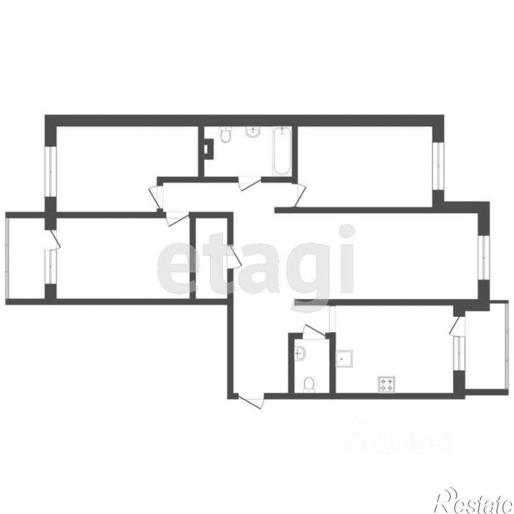 3-комн квартира Заполярная улица, 11 к1,  д. 11 к1