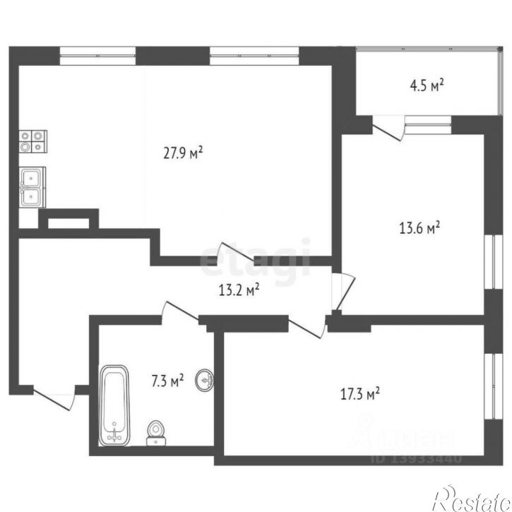 2-комн квартира улица Мельникайте, 38,  д. 38