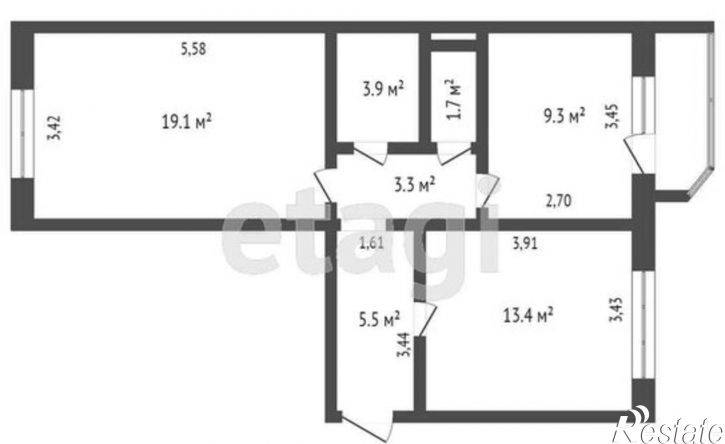 2-комн квартира ул Пермякова, 70 1,  д. 70 1,  к. 1