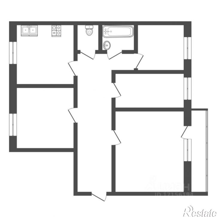 4-комн квартира улица Мира, 65А,  д. 65А