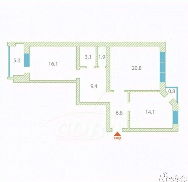 2-комн квартира улица Энергетиков, 16,  д. 16