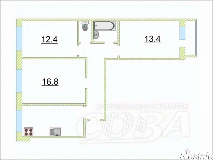 3-комн квартира ул Монтажников, 17,  д. 17