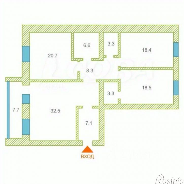3-комн квартира ул Раушана Абдуллина, 5,  д. 5