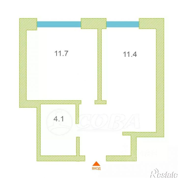 1-комн квартира ул Республики, 204 11,  д. 204 11,  к. 11