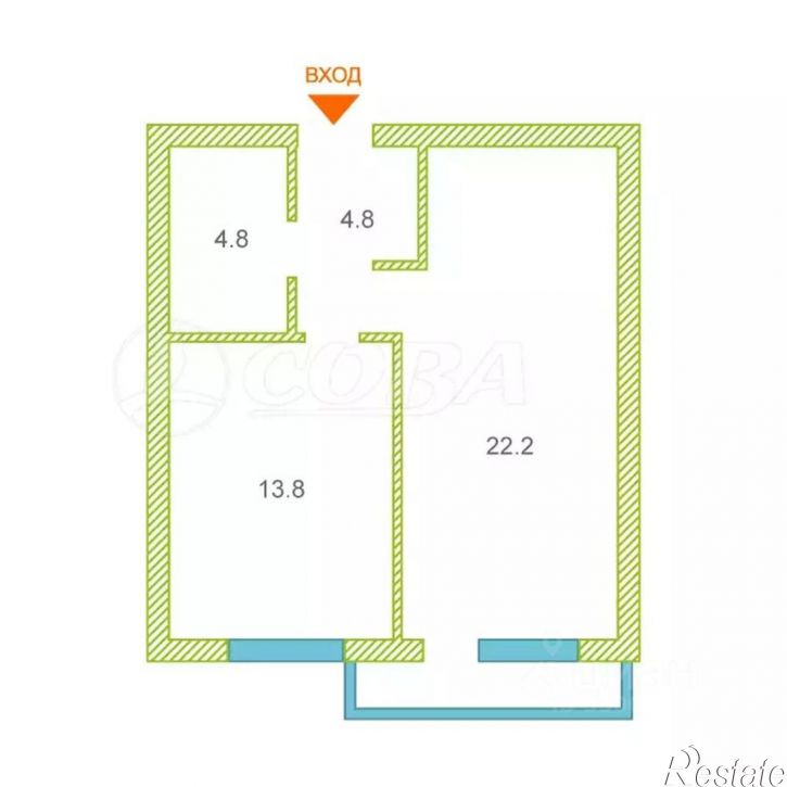 1-комн квартира улица Эльвиры Федоровой, 1,  д. 1
