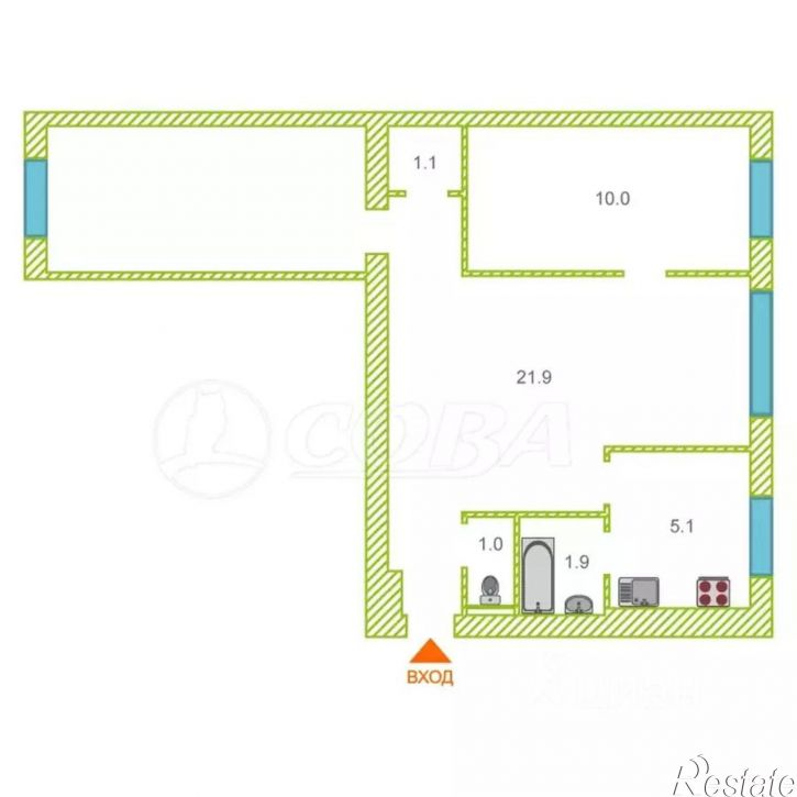 3-комн квартира улица Энергетиков, 6,  д. 6