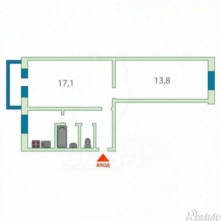 2-комн квартира Текстильная улица, 21,  д. 21