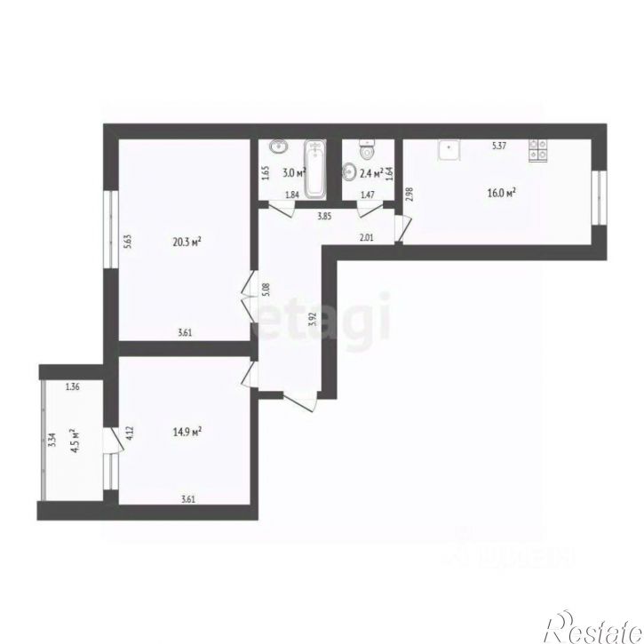 2-комн квартира ул Широтная, 217,  д. 217