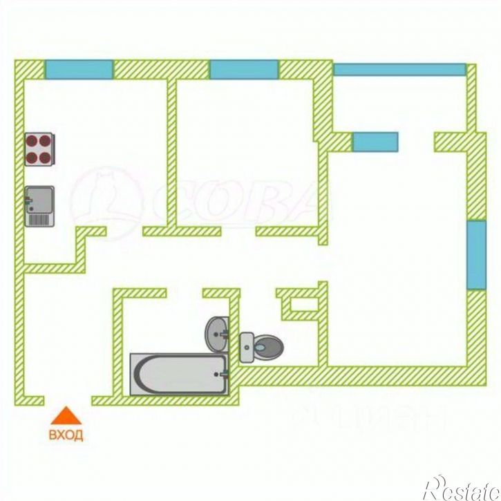 2-комн квартира ул Фармана Салманова, 10,  д. 10