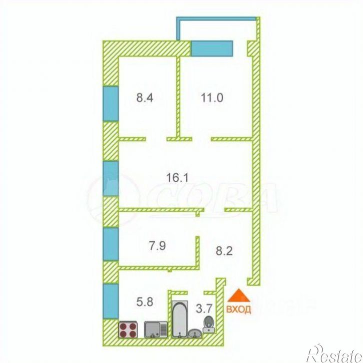 4-комн квартира ул Дзержинского, 23,  д. 23