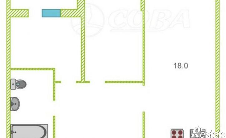 2-комн квартира ул Героев Сталинградской битвы, 1,  д. 1
