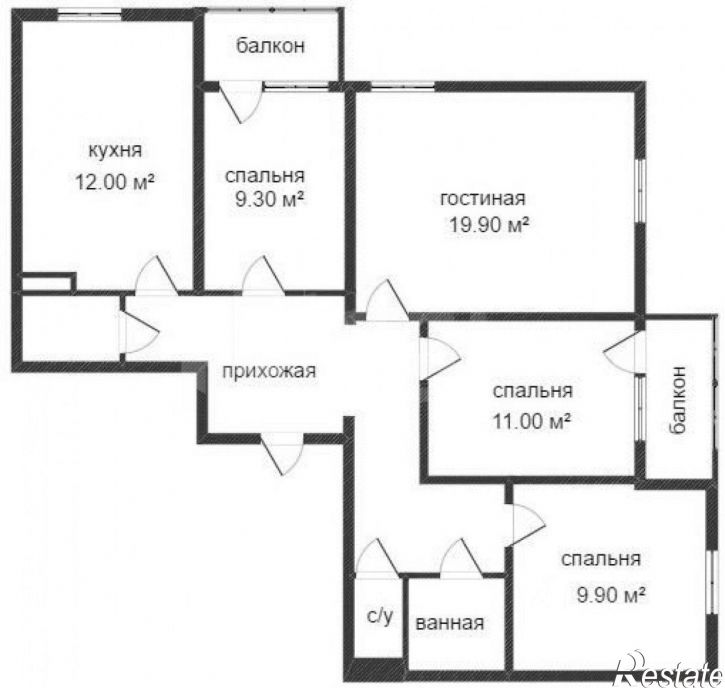 4-комн квартира ул Республики, 10,  д. 10