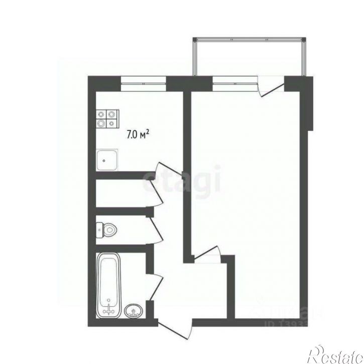 1-комн квартира Камчатская улица, 1,  д. 1