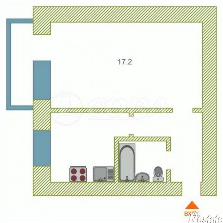 1-комн квартира Санаторная улица, 2,  д. 2