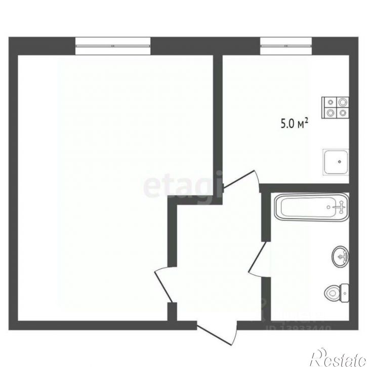 1-комн квартира улица Ватутина, 14,  д. 14