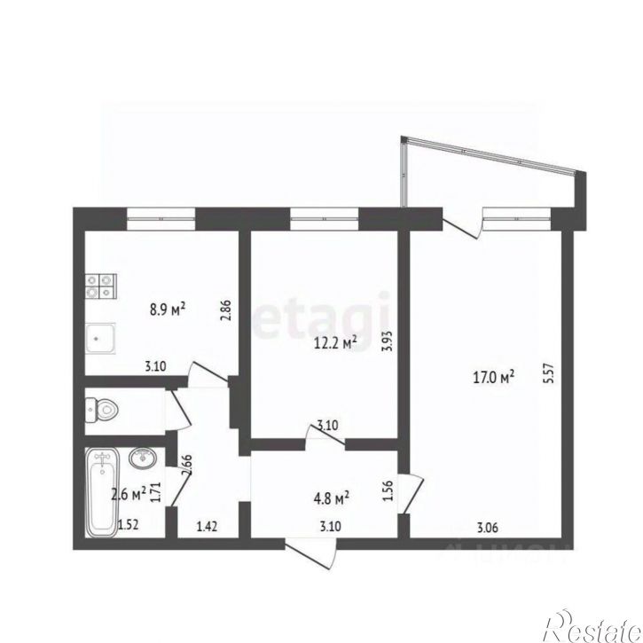 2-комн квартира Солнечный проезд, 10,  д. 10