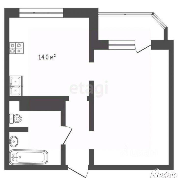 1-комн квартира ул Федюнинского, 58,  д. 58
