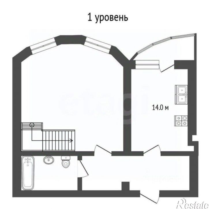 3-комн квартира улица Софьи Ковалевской, 6/2,  д. 6/2
