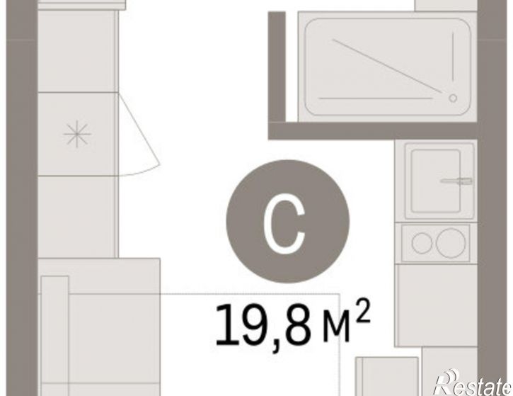 1-комн квартира ул Республики, 205 19,  д. 205 19,  к. 19