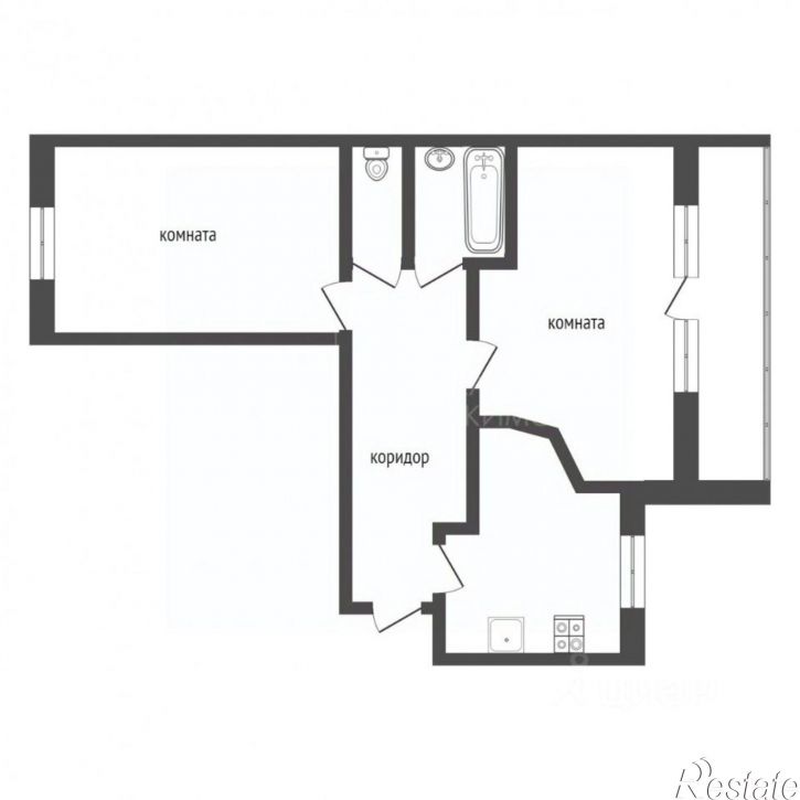 2-комн квартира Таллинская улица, 7 к1,  д. 7 к1