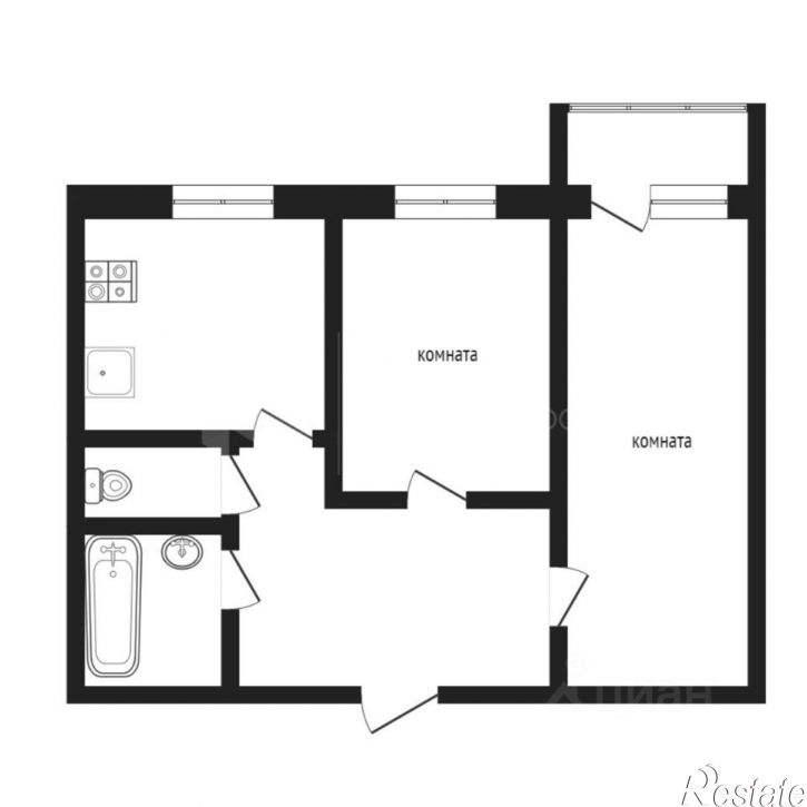 2-комн квартира Мельничная улица, 24,  д. 24