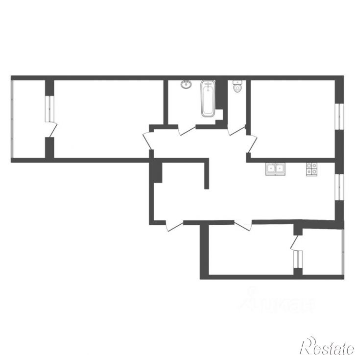 3-комн квартира улица Пожарных и спасателей, 5,  д. 5