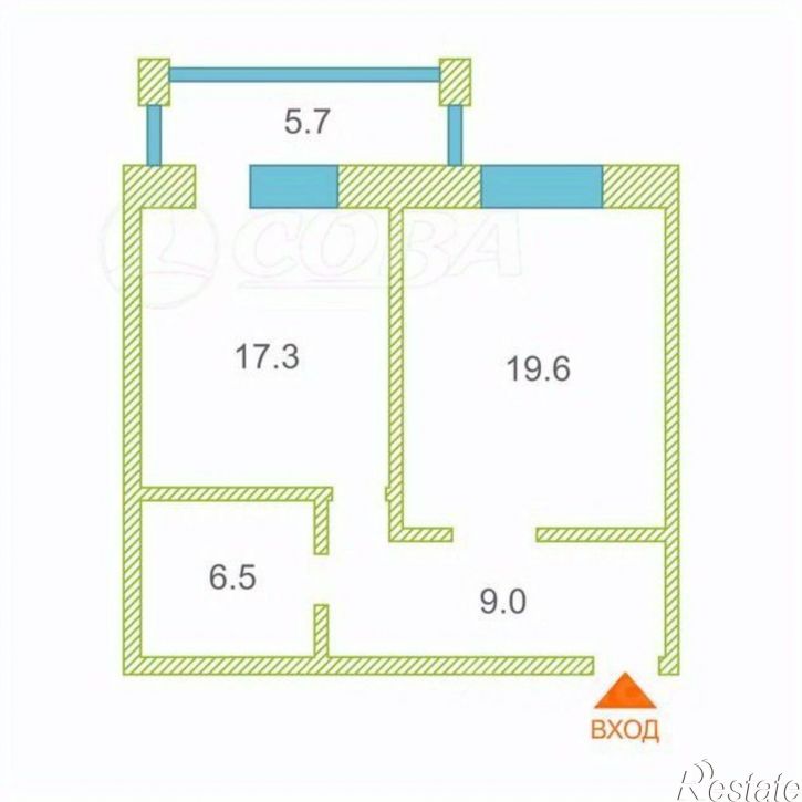 2-комн квартира Западносибирская улица, 18 к1,  д. 18 к1