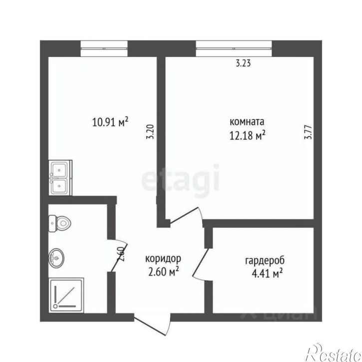 1-комн квартира улица Малыгина, 82,  д. 82