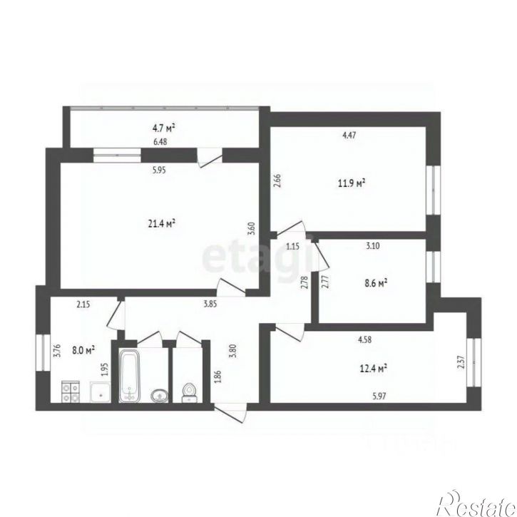 4-комн квартира ул Казаровская, 1 1,  д. 1 1,  к. 1