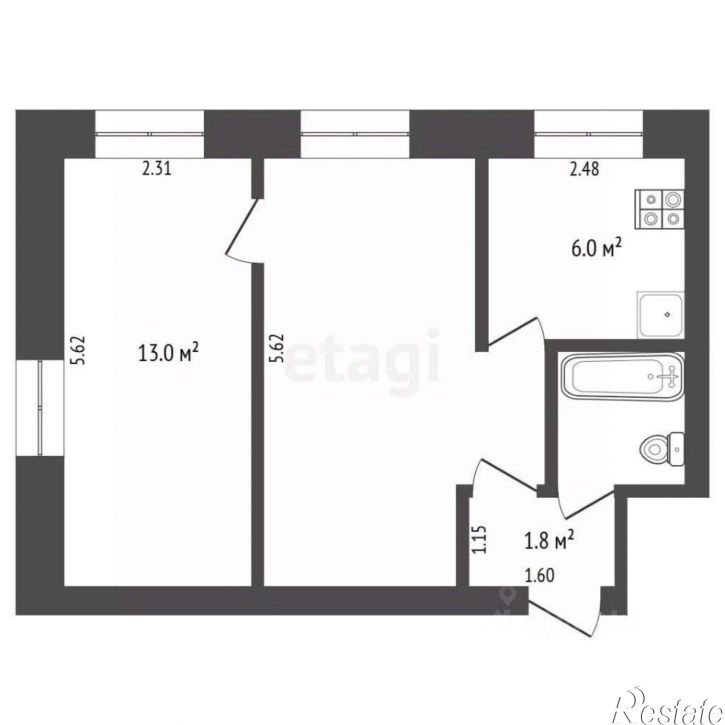 2-комн квартира ул Дзержинского, 31 1А,  д. 31 1А,  к. 1А