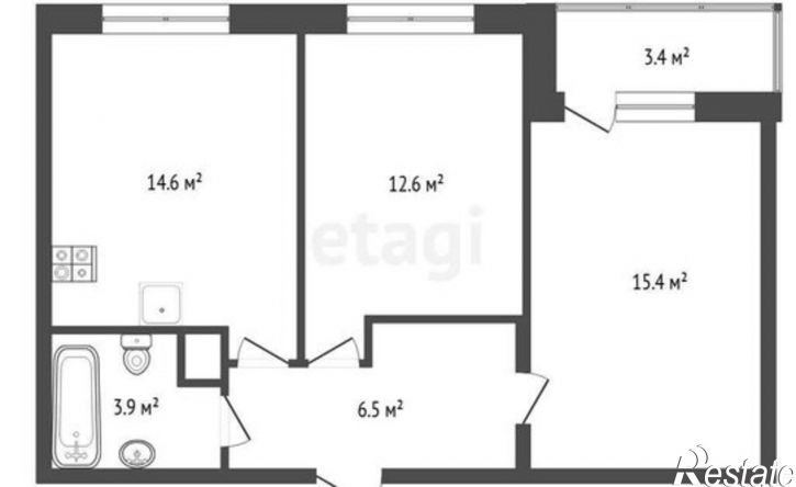 2-комн квартира улица Новосёлов, 109,  д. 109