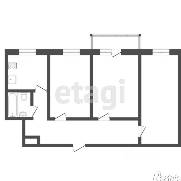 3-комн квартира Севастопольская улица, 39,  д. 39