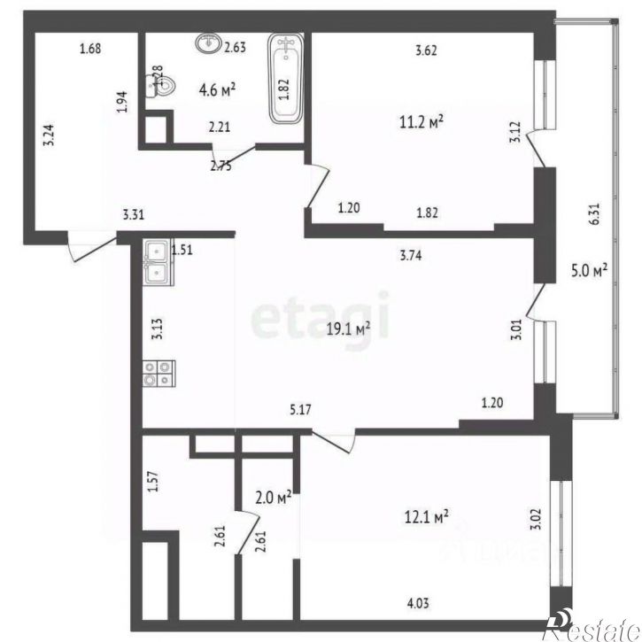 2-комн квартира Интернациональная улица, 199 к9,  д. 199 к9