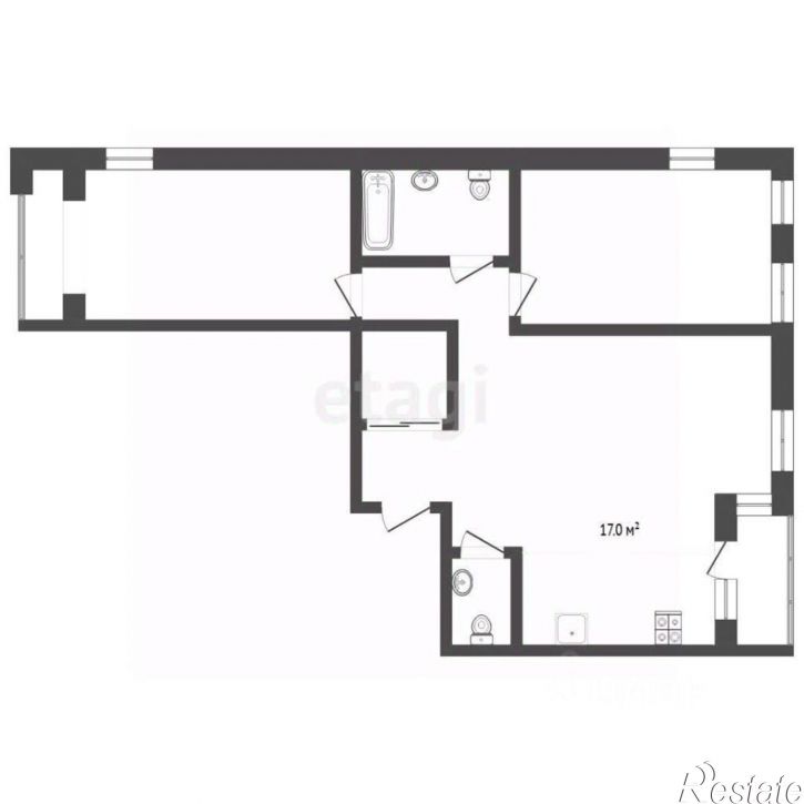 2-комн квартира улица Михаила Сперанского, 37 к1,  д. 37 к1