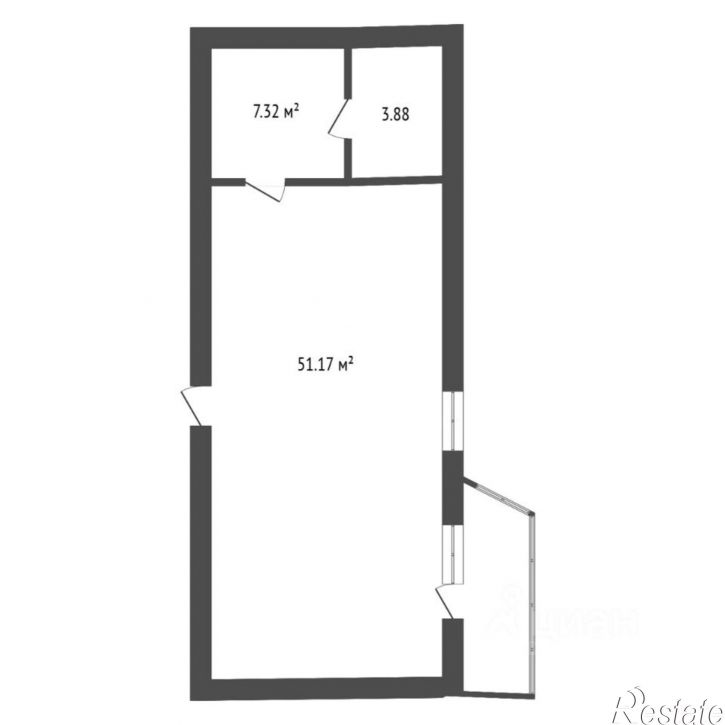 1-комн квартира ул Циолковского, 20а,  д. 20а