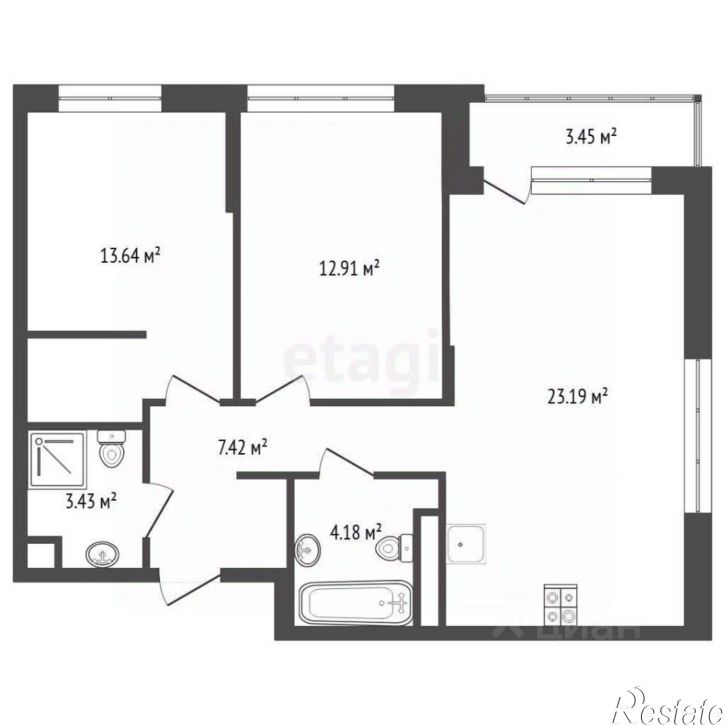 3-комн квартира ул Новоселов, 103 2,  д. 103 2,  к. 2