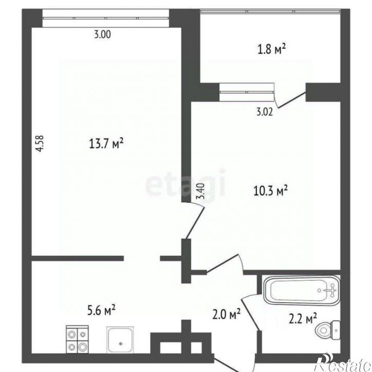 2-комн квартира улица Бабарынка, 20А,  д. 20А