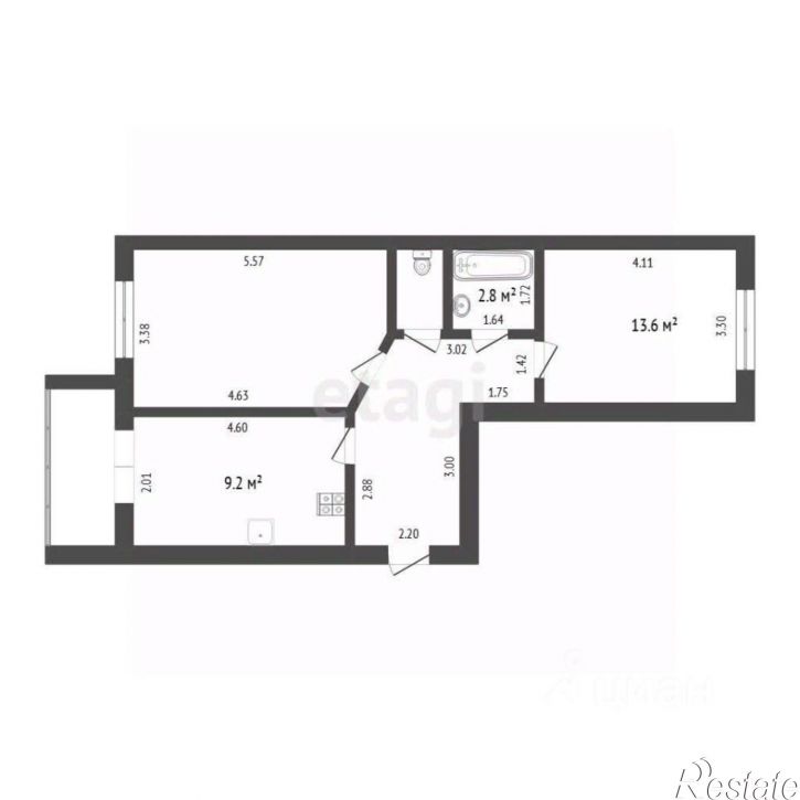 2-комн квартира улица Энергостроителей, 29 к1,  д. 29 к1