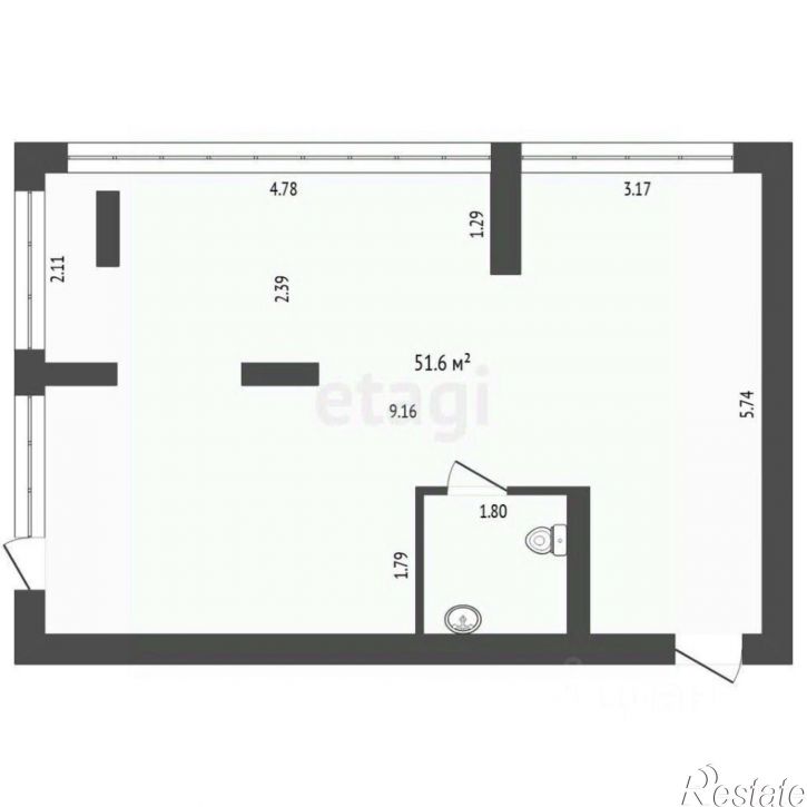 Торговое помещение улица Газовиков, 38 к1,  д. 38 к1