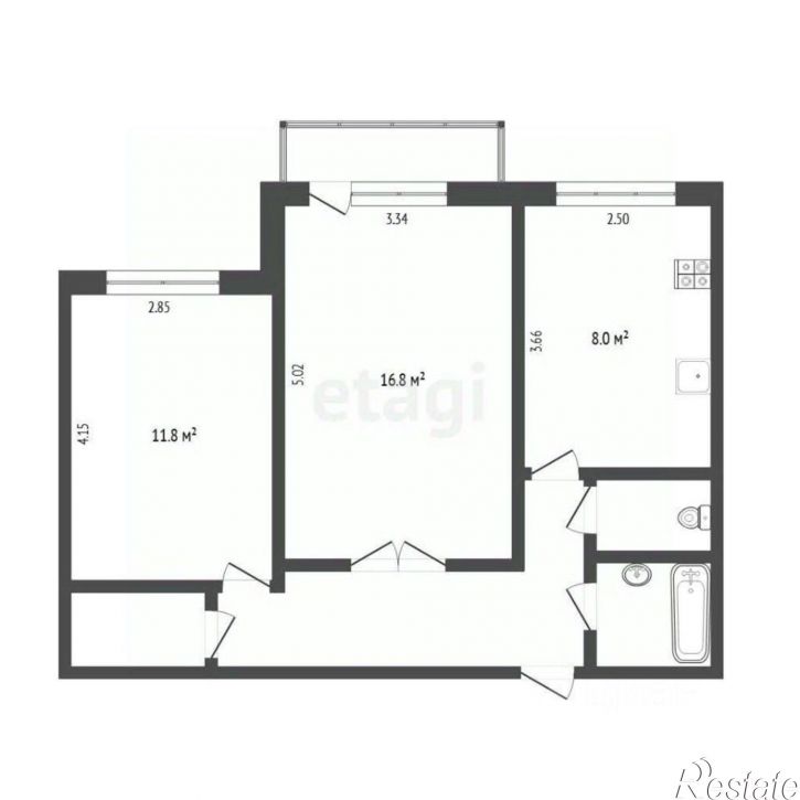 2-комн квартира Ткацкий пр-д, 14,  д. 14