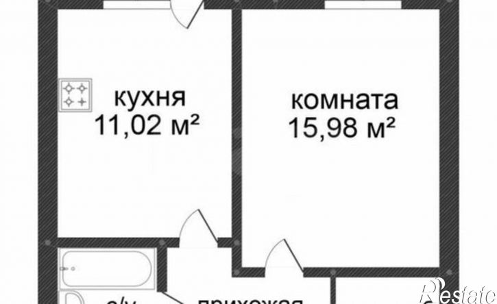 1-комн квартира ул Бакинских Комиссаров, 1,  д. 1