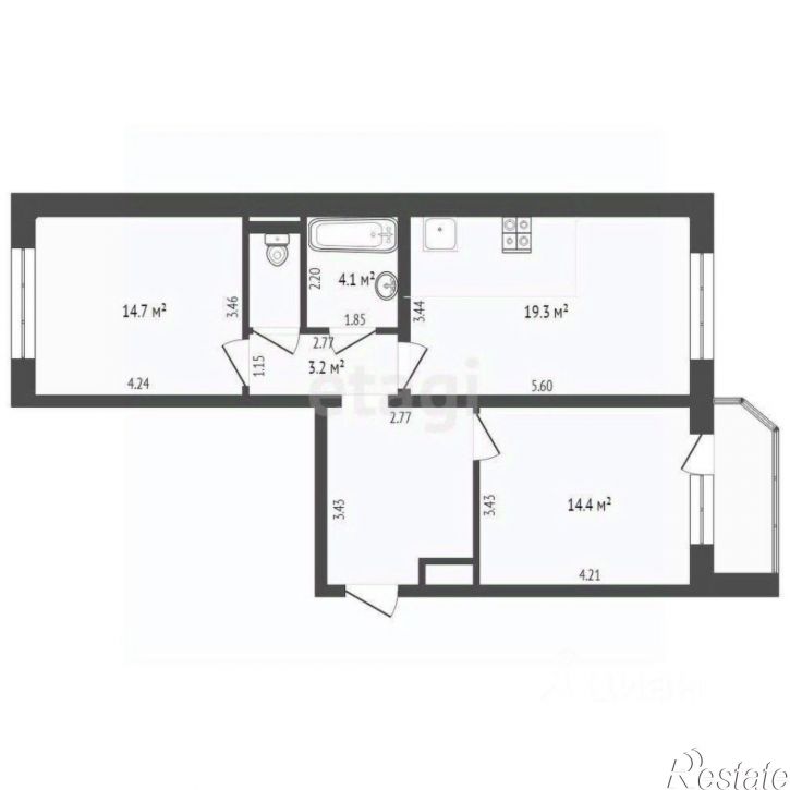2-комн квартира ул Николая Семенова, 31 2,  д. 31 2,  к. 2