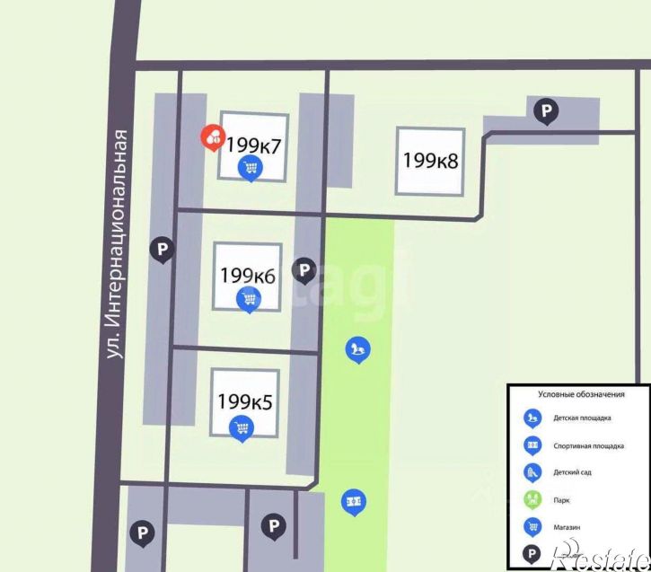 1-комн квартира Интернациональная улица, 199 к8,  д. 199 к8