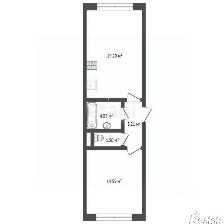 1-комн квартира улица Константина Посьета, 11 к2,  д. 11 к2