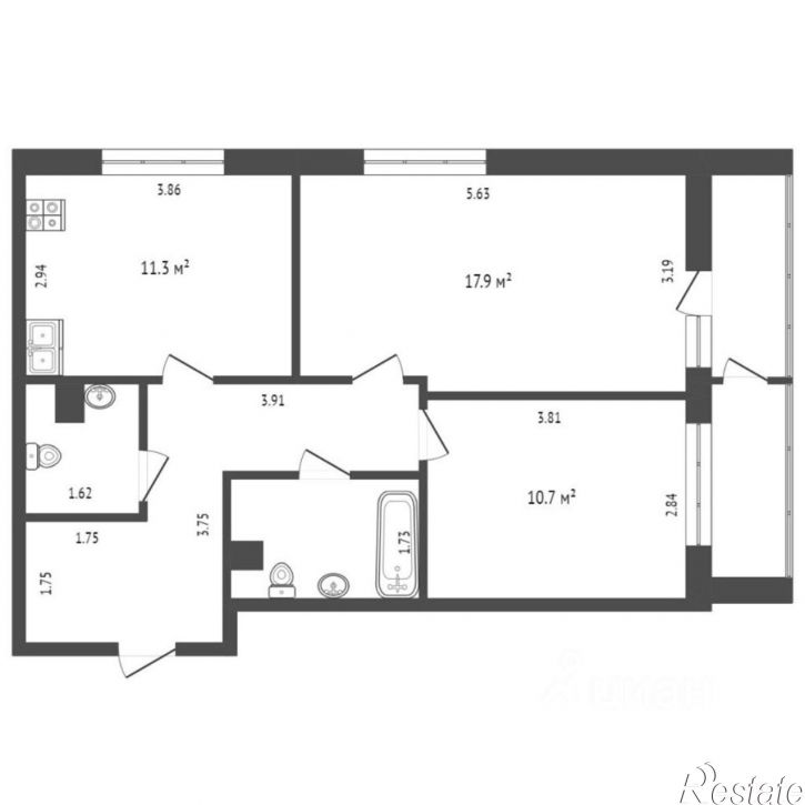 2-комн квартира Тихий проезд, 6,  д. 6