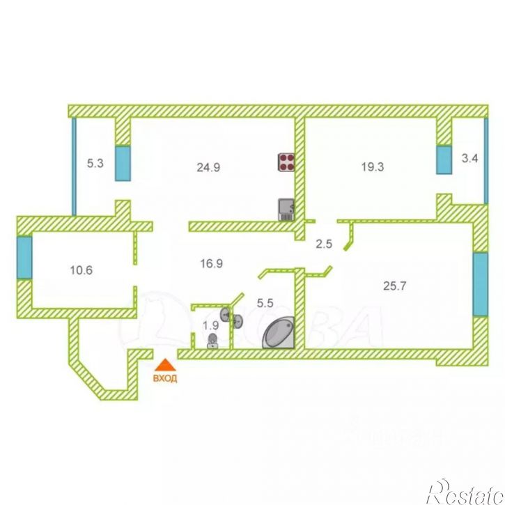 3-комн квартира улица Прокопия Артамонова, 5,  д. 5