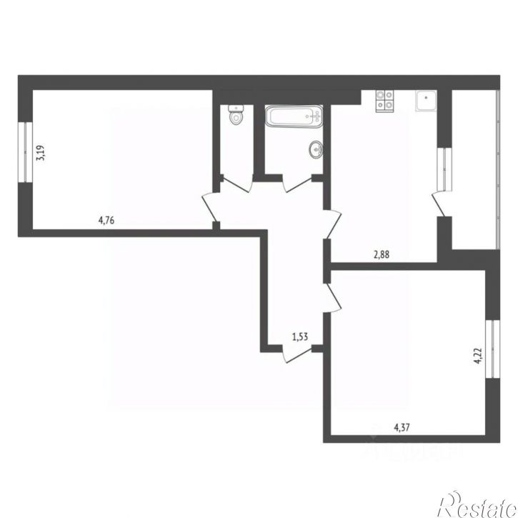 2-комн квартира ул Малая Боровская, 5,  д. 5