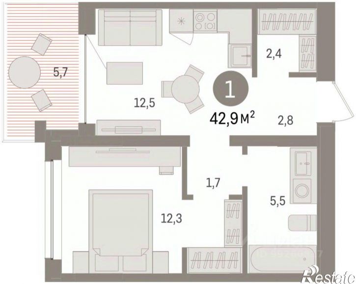 2-комн квартира в новом доме ул Урайская, 59,  д. 59