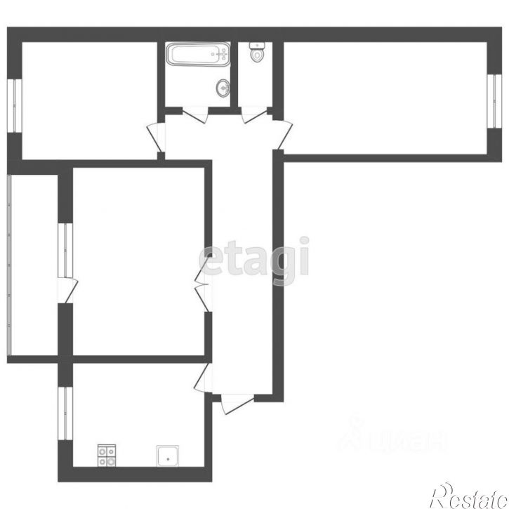 3-комн квартира ул Домостроителей, 4а,  д. 4а